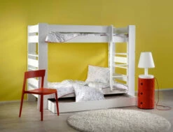 Unipuu-kerrossänky 80cm. Valkoinen.