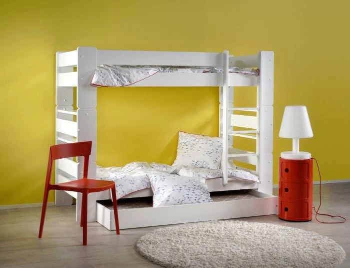 Unipuu-kerrossänky 80cm. Valkoinen. 3 Unipuu-kerrossänky 80cm. Valkoinen.