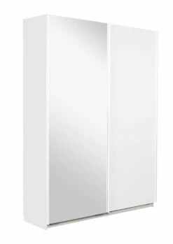 Stina Liukuovikomero 150x205cm, Valkoinen Ja Peiliovi