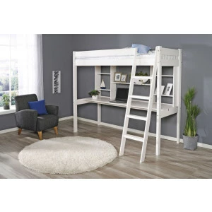 Nukkumatti Korkea Parvisänky Työtasolla 120 Cm, Kuultovalkoinen 3 Nukkumatti Korkea Parvisänky Työtasolla 120 Cm, Kuultovalkoinen