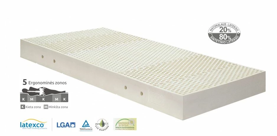 Luonnonkumi Patja 5V 160×200 Cm 6 Luonnonkumi Patja 5V 160×200 Cm - Image 4